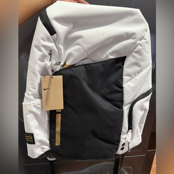 Nike Black and White Backpack with Gold Accent - Picture 1 of 4